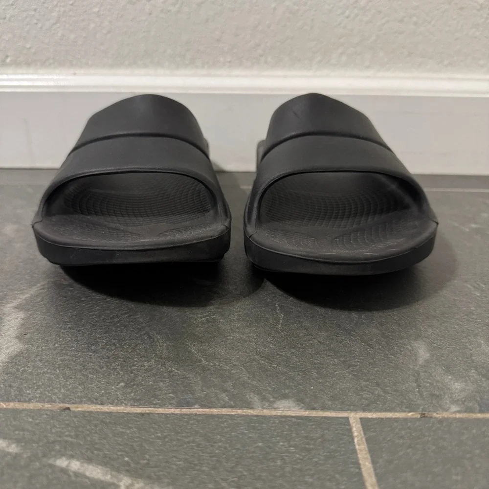 Oofos OOahh Recovery Slide Sandals Mens 9 Womens 11 EU 42 Black Comfort Athletic